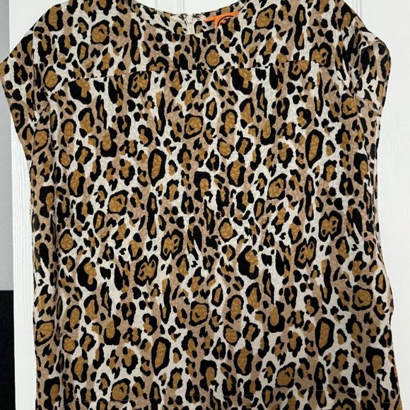 Tory Burch Leopard print Silk Sleeveless Blouse  10, Excellent condition Reduced - Picture 1 of 4